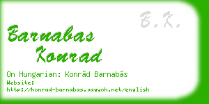 barnabas konrad business card