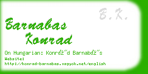 barnabas konrad business card
